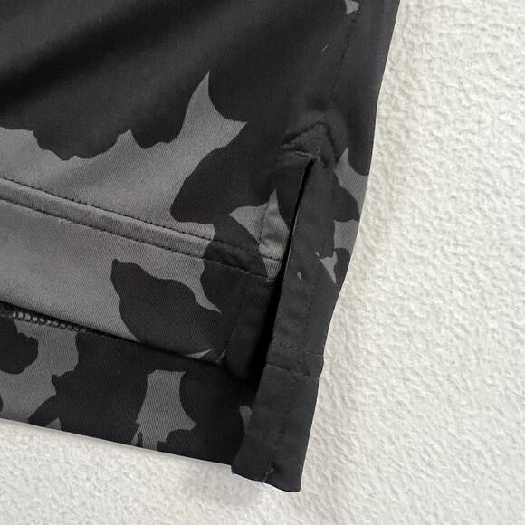 Footjoy Men Black Gray Floral Camo Print Stretch Golf Short Sleeve Polo Shirt L - Picture 3 of 9